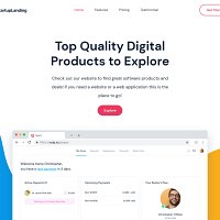 Startup landing page